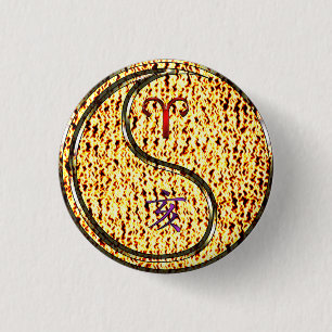 Aries & Fire Boar Button