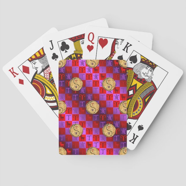 Aries & Fire Boar Poker Cards (Back)