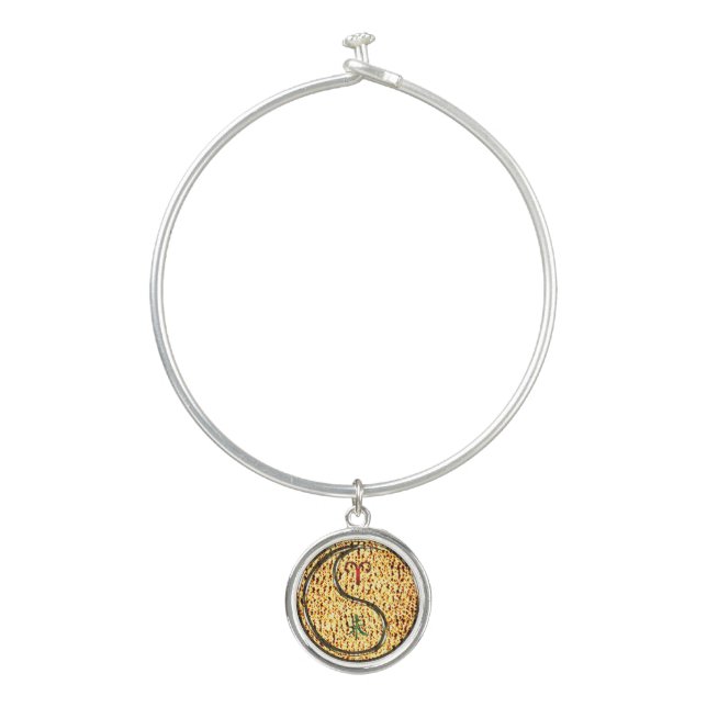 Aries & Fire Goat Bangle Bracelet (Front)