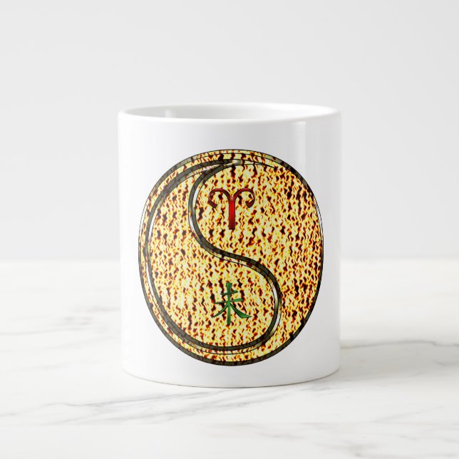 Aries & Fire Goat Giant Coffee Mug (Front)