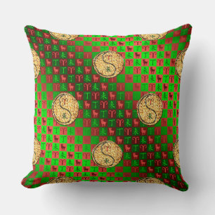 Aries & Fire Goat Throw Pillow