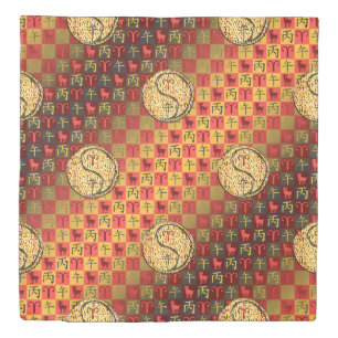 Aries & Fire Horse Duvet Cover