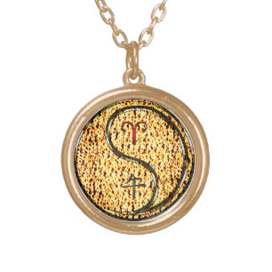 Aries & Fire Horse Gold Plated Necklace