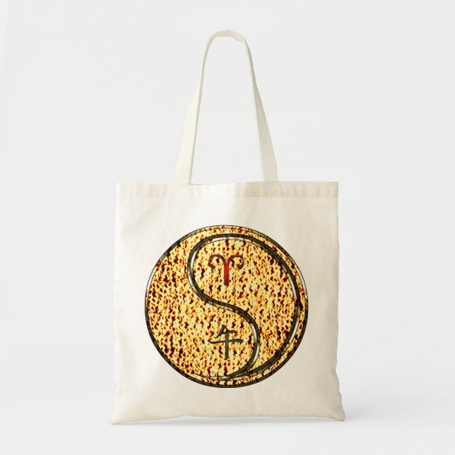 Aries & Fire Horse Tote Bag (Front)
