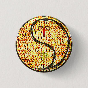 Aries & Fire Monkey Button