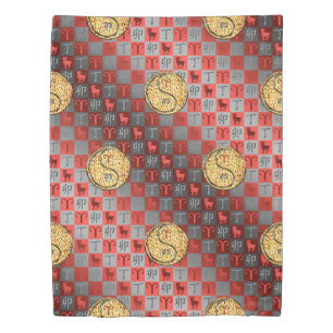 Aries & Fire Rabbit Duvet Cover