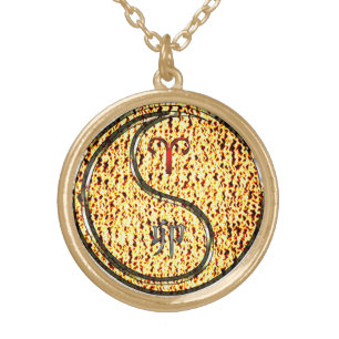 Aries & Fire Rabbit Gold Plated Necklace