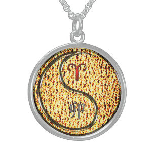 Aries & Fire Rabbit Sterling Silver Necklace