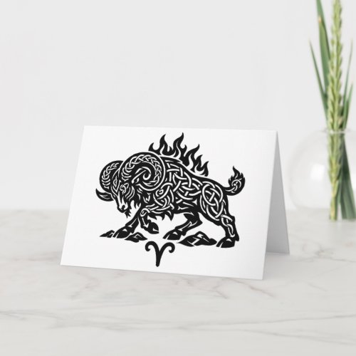 Aries Fire‑Ram – Celtic Haunted Ink Zodiac