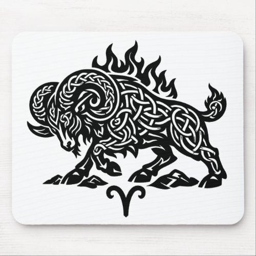Aries Fire‑Ram – Celtic Haunted Ink Zodiac