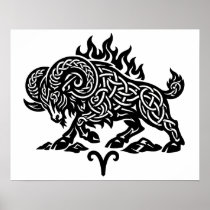 Aries Fire‑Ram – Celtic Haunted Ink Zodiac
