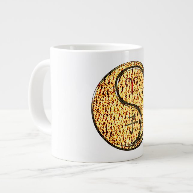 Aries & Fire Rat Giant Coffee Mug (Front Left)