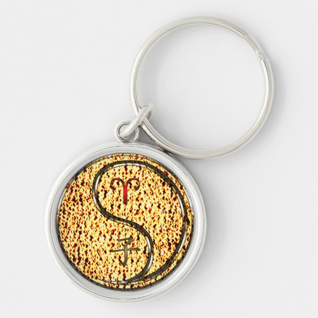 Aries & Fire Rat Keychain (Front)