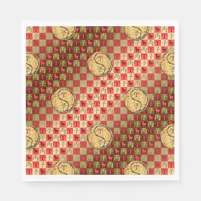 Aries & Fire Rat Napkins (Front)