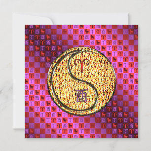 Aries & Fire Rooster Card