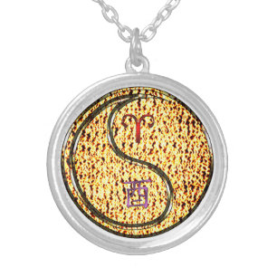 Aries & Fire Rooster Silver Plated Necklace