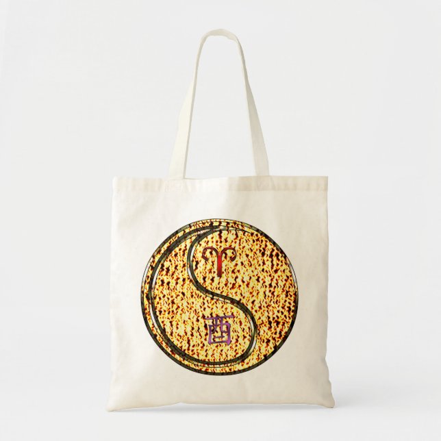 Aries & Fire Rooster Tote Bag (Front)