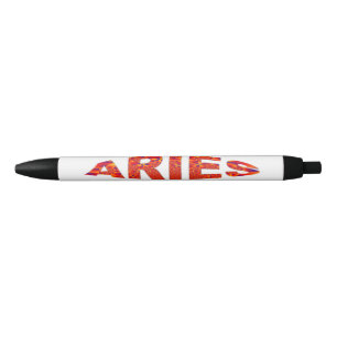 Aries - Firey Orange Yellow Blue Pen