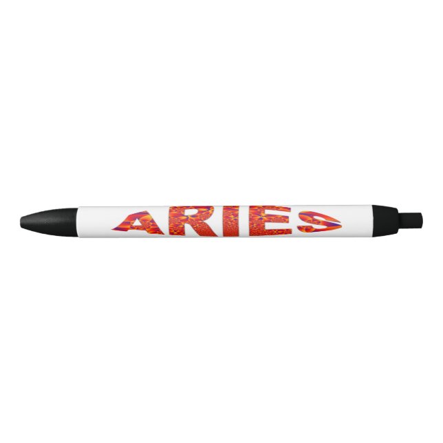 Aries - Firey Orange Yellow Blue Pen (Front)