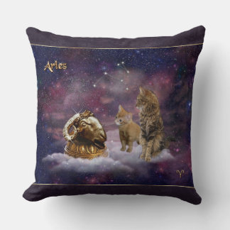 Aries for Cat Lovers Pillow
