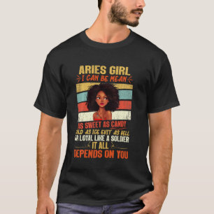Aries Girl Are Born In March 21 To April 19 Birthd T-Shirt