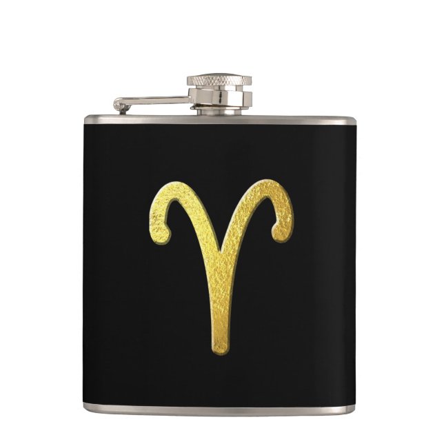 Aries Gold Flask (Front)