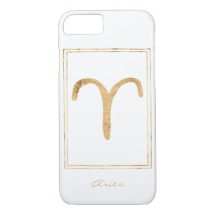 Aries hammered gold astrology zodiac birthday iPhone 8/7 case