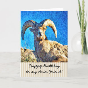 Aries Happy Birthday Ram Horoscope Card