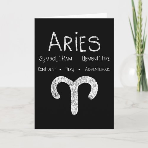 Aries Horoscope Astrology Star Sign Birthday Gift Card