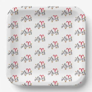 Aries Horoscope Birthday Paper Plates