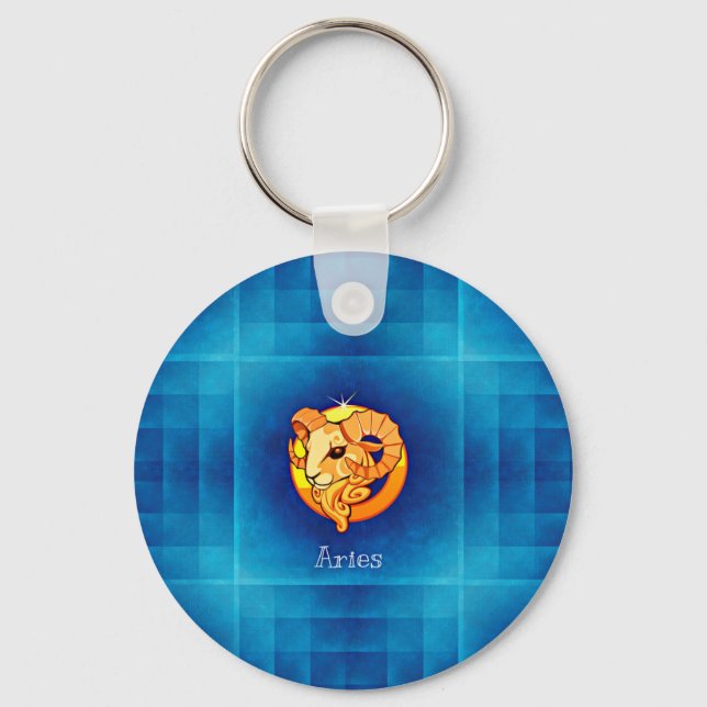 aries horoscope keychain (Front)