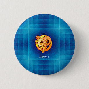 aries horoscope pinback button