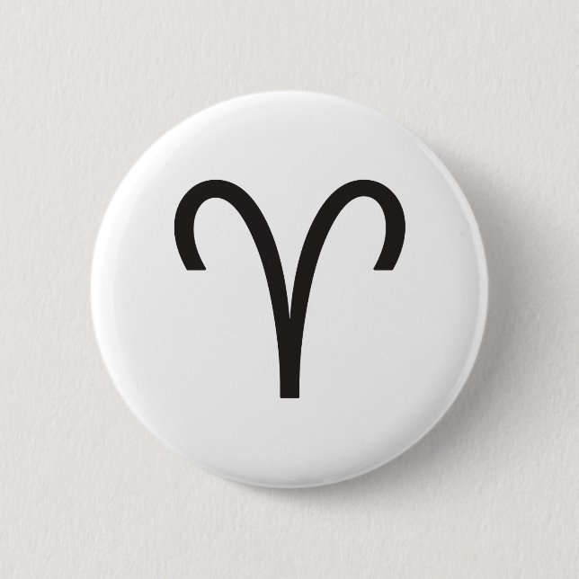 ARIES, HOROSCOPE SYMBOL BUTTON (Front)