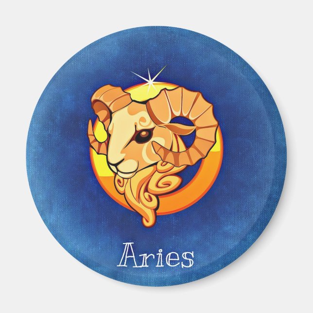 Aries, Horoscope Symbol, The Ram Astrology Magnet (Front)