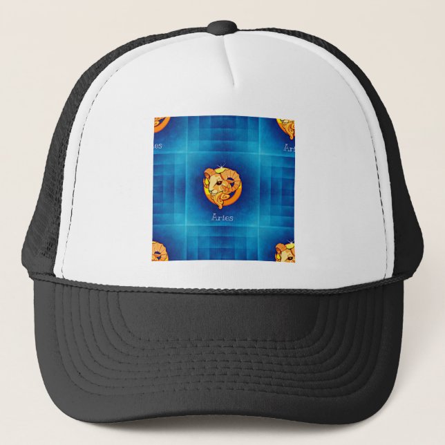 aries horoscope trucker hat (Front)