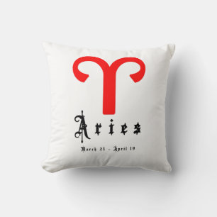 Aries, Horoscope, zodiac, astrology Throw Pillow