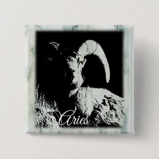 Aries Horoscope Zodiac Sign Ram Button