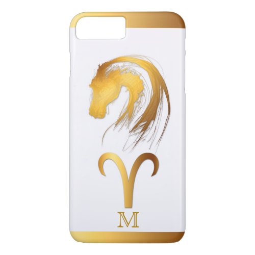 Aries Horse Chinese and Western Astrology Monogram iPhone 8 Plus7 Plus Case