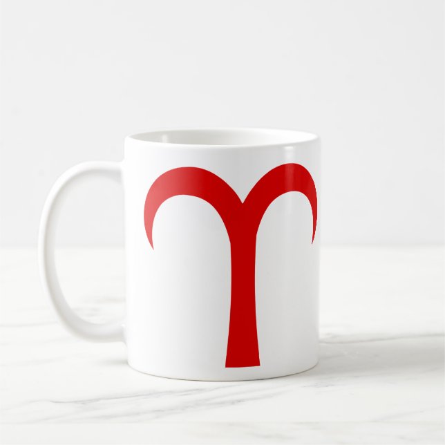 Aries in Red Coffee Mug (Left)