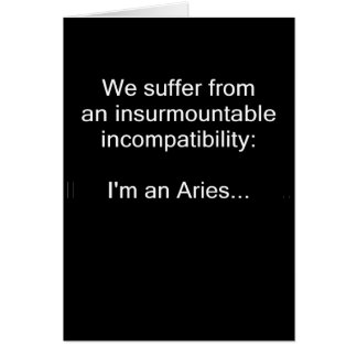 Aries Incompatibility Cards