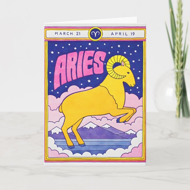 Aries Letterpress Card (Front)