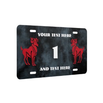 Aries License Plate by MarianaEwa at Zazzle