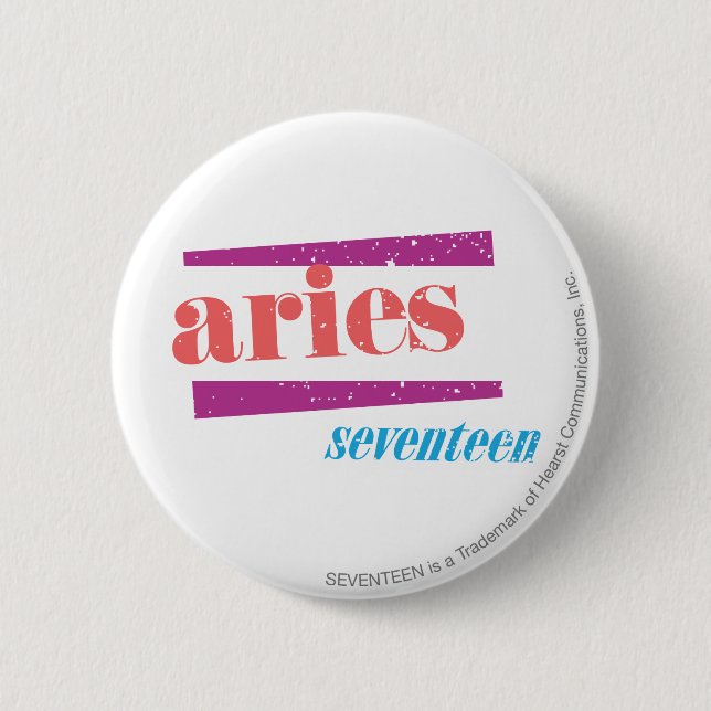 Aries Lt Pink Pinback Button (Front)
