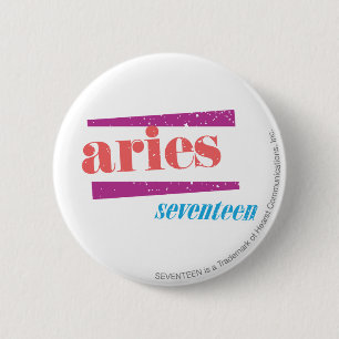 Aries Lt Pink Pinback Button