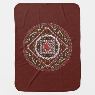 Aries Mandala Baby Blanket