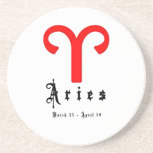 Aries, March 21 -April 19 Sandstone Coaster