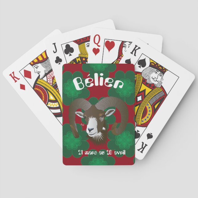 Aries March 21 to April 20 Card Games (Back)