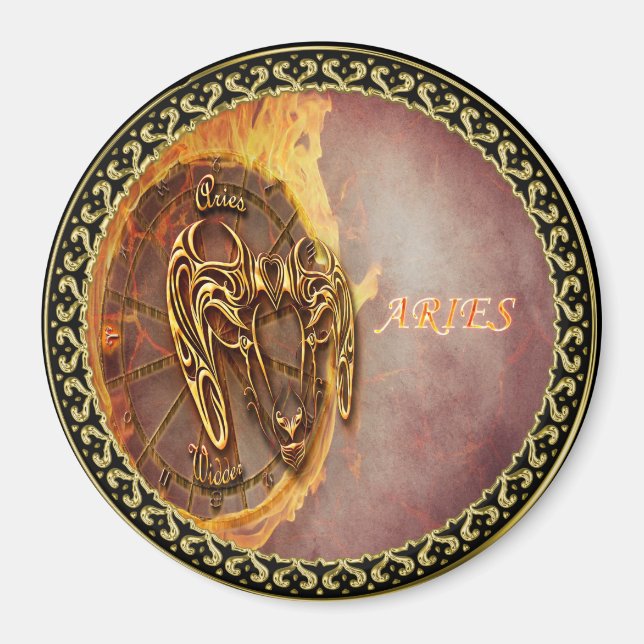 Aries March 21st until April 20th Horoscope Magnet (Front)