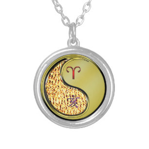 Aries & Metal Boar Silver Plated Necklace