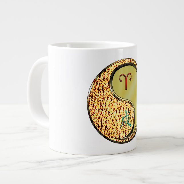 Aries & Metal Dog Giant Coffee Mug (Front Left)